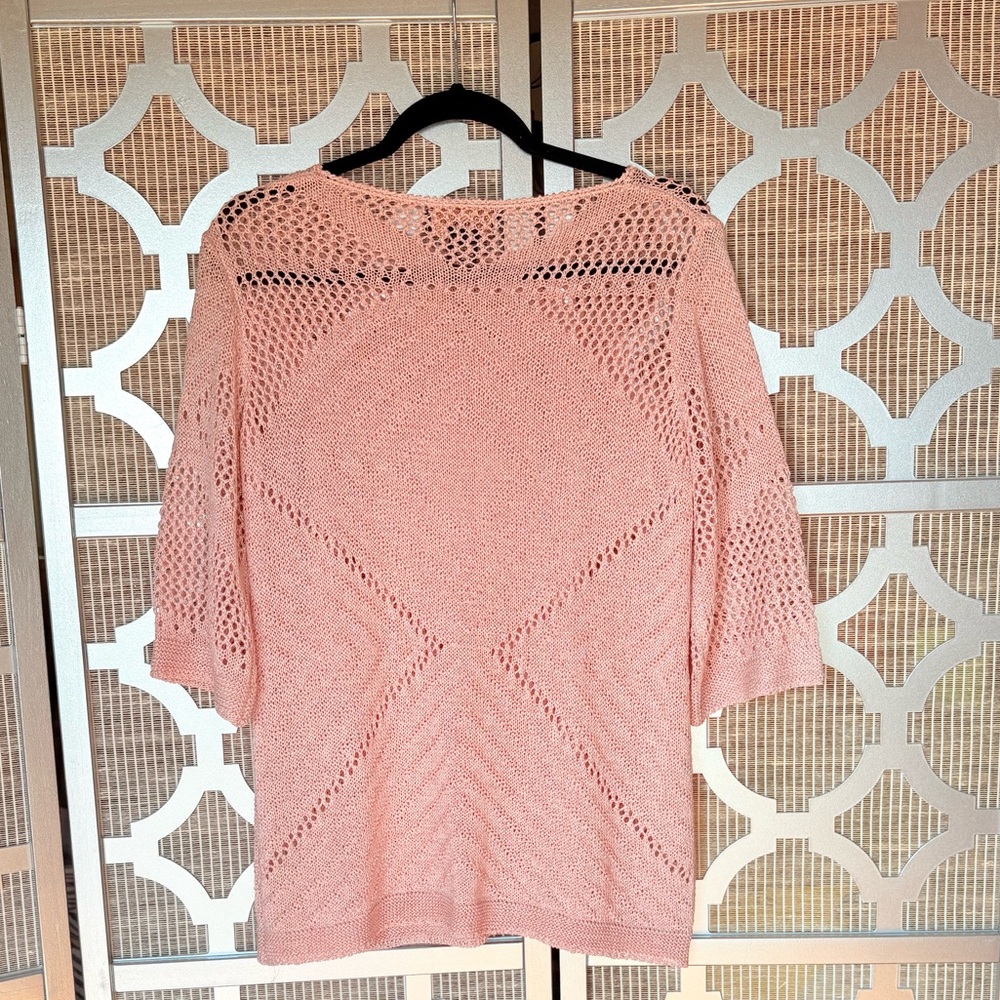 Elegant Pink Knit Blouse - Picture 5 of 5